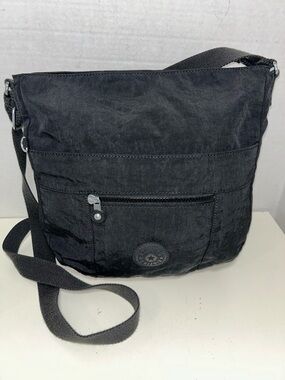 Kipling Live Light Black Nylon Crossbody Shoulder Bag